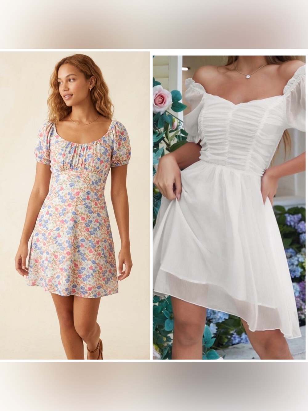 Altar’d state bundle of 2 dresses Floral Print and white size small